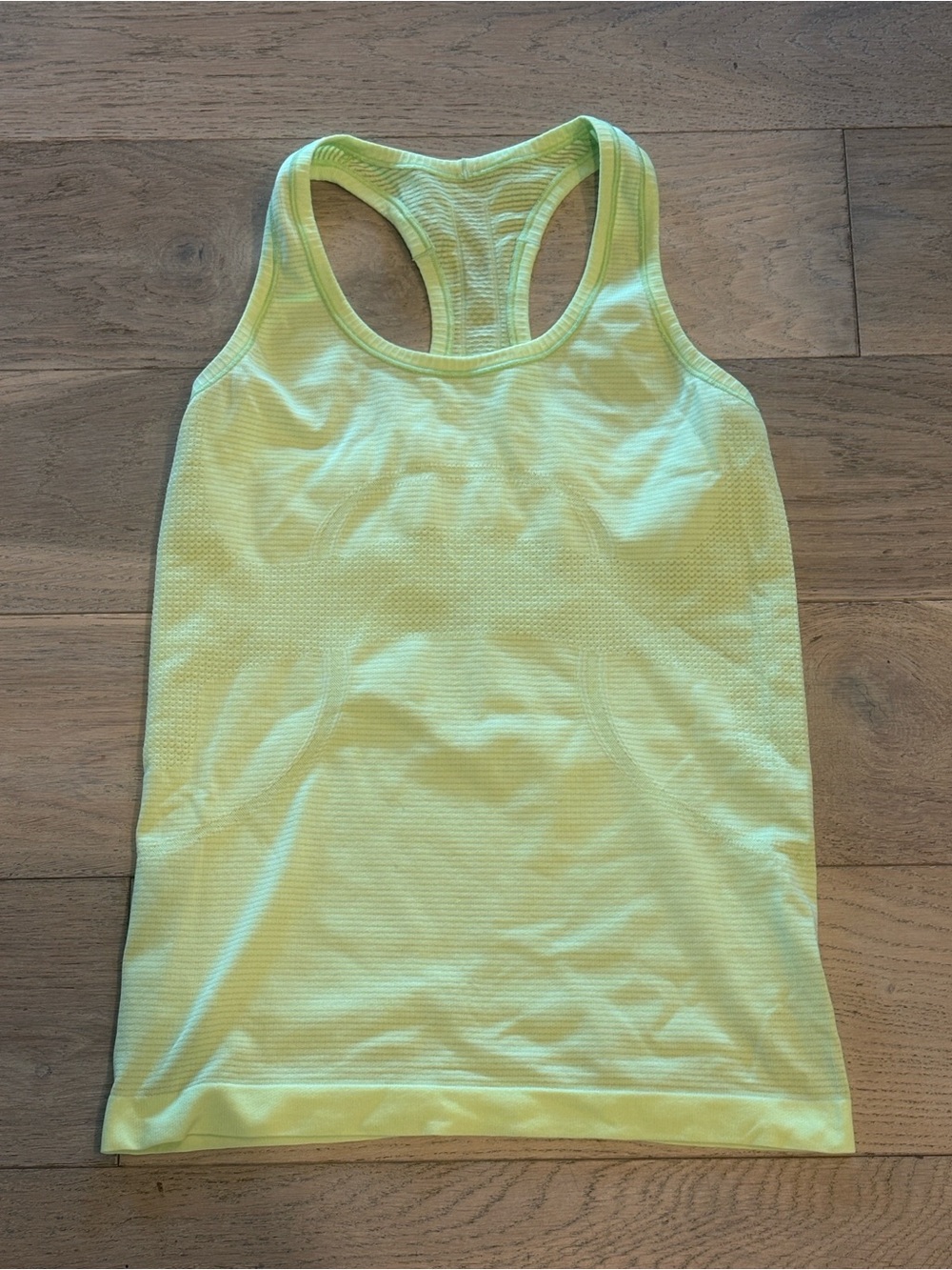lululemon Swiftly Tech Hip Length Neon Lime Racerback Tank Top